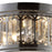 Atlas Lighting Salena 13'' Wide 2Lt Flush Mount, Chrome/Clear