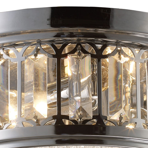 Atlas Lighting Salena 13'' Wide 2Lt Flush Mount, Chrome/Clear