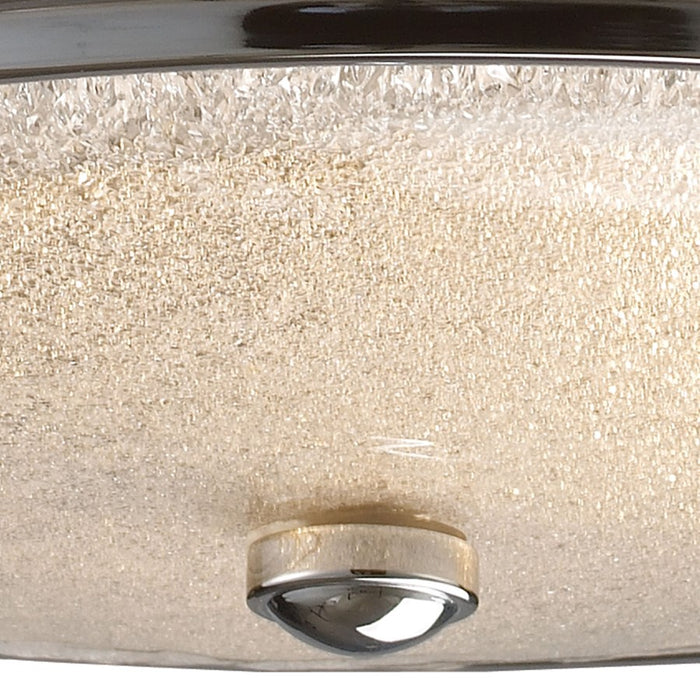 Atlas Lighting Salena 13'' Wide 2Lt Flush Mount, Chrome/Clear
