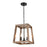 Atlas Lighting Barrow 12''W 3Lt Chandelier, Matte Black/No Shade