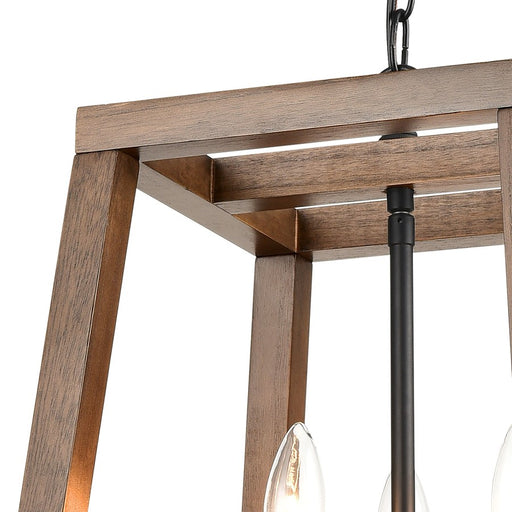 Atlas Lighting Barrow 12''W 3Lt Chandelier, Matte Black/No Shade