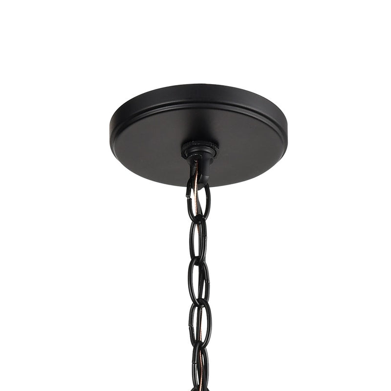 Atlas Lighting Barrow 12''W 3Lt Chandelier, Matte Black/No Shade