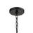 Atlas Lighting Barrow 12''W 3Lt Chandelier, Matte Black/No Shade