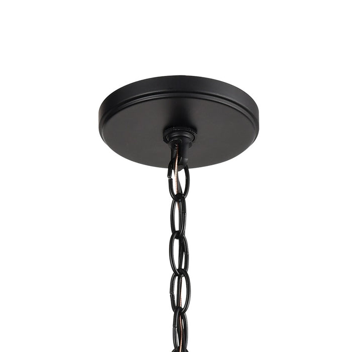 Atlas Lighting Barrow 12''W 3Lt Chandelier, Matte Black/No Shade