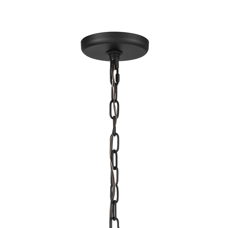 Atlas Lighting Continuance 30in 6-Light Chandelier | Modern Charcoal Metal | Dining Room & Living Room | 30 x 30 x 38 in | Model CL12524-BK