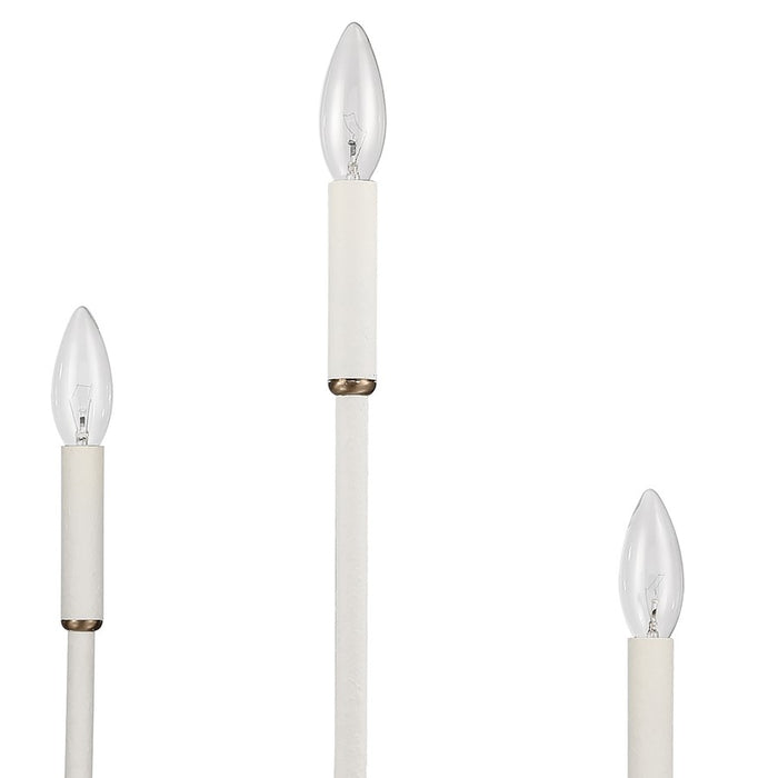 Atlas Lighting Continuance 30'' Wide 6Lt Chandelier, White Coral