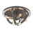 Atlas Riveted Plate 19''W 4Lt Flush, Silverdust Iron/No Shade