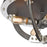 Atlas Riveted Plate 19''W 4Lt Flush, Silverdust Iron/No Shade