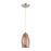 Atlas Lighting Planetario 5'' Wide 1Lt Mini Pendant, Nickel/Brown
