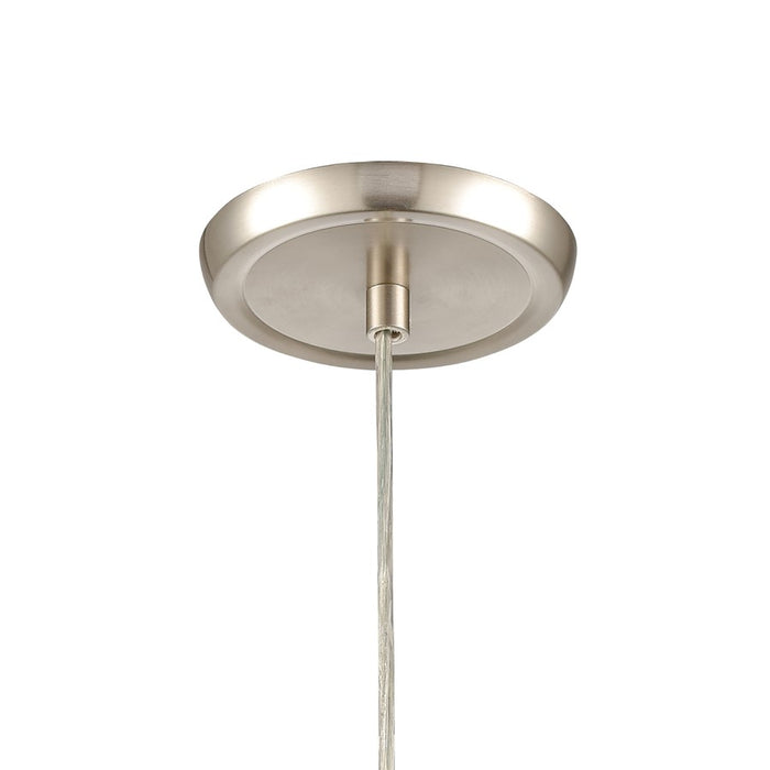 Atlas Lighting Planetario 5'' Wide 1Lt Mini Pendant, Nickel/Brown
