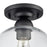 Atlas Lighting Soren 7.75'' Wide 1Lt Semi Flush Mount, Black/Clear