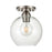 Atlas Lighting Soren 7.75'' Wide 1Lt Semi Flush Mount, Nickel/Clear