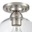 Atlas Lighting Soren 7.75'' Wide 1Lt Semi Flush Mount, Nickel/Clear