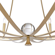 Atlas Lighting Noura 60in 15-Light Chandelier | Traditional Champagne Gold Metal | Dining Room & Foyer | 60 x 60 x 59 in | Model CL12534-GD