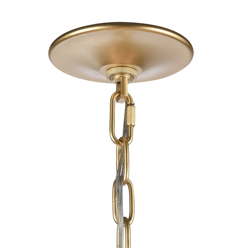 Atlas Lighting Noura 60in 15-Light Chandelier | Traditional Champagne Gold Metal | Dining Room & Foyer | 60 x 60 x 59 in | Model CL12534-GD