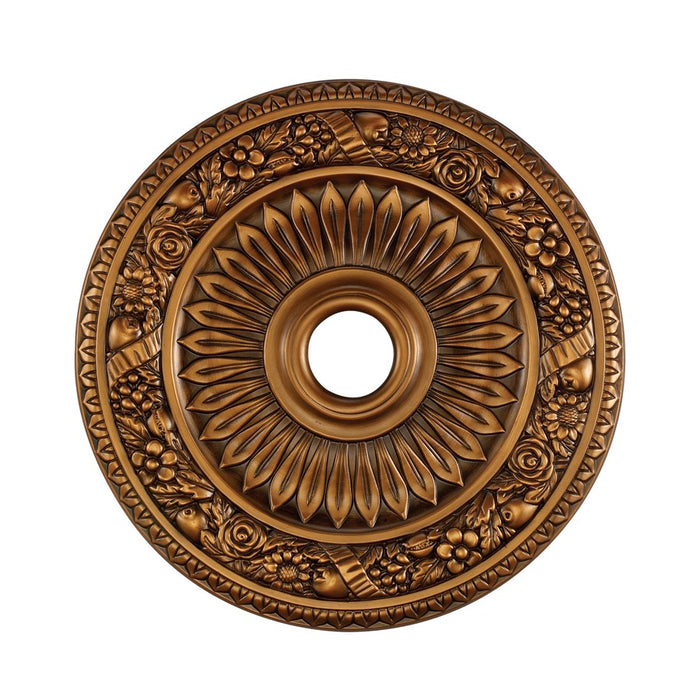 Atlas Lighting Floral Wreath 24'' Wide Medallion, Antique Bronze