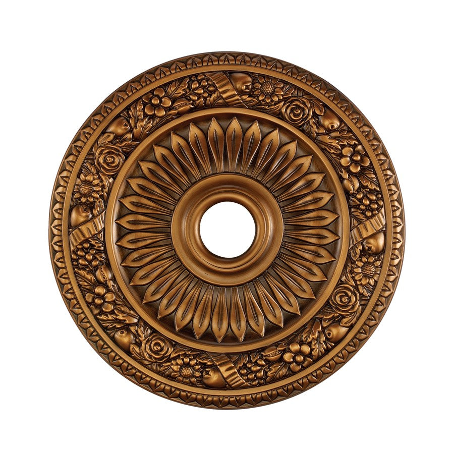 Atlas Lighting Floral Wreath 24'' Wide Medallion, Antique Bronze