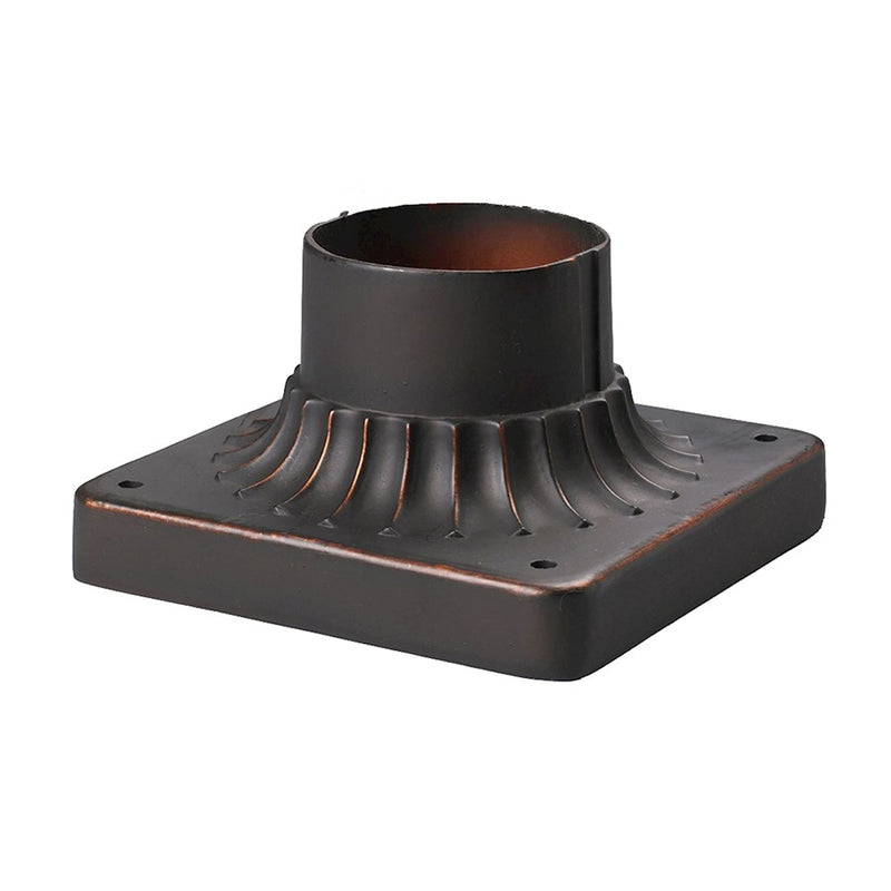 Atlas Lighting Outdoor Accessory Pier Mount | Traditional Clay Bronze Metal | Porch & Patio Post Base | 8 x 8 x 5 in | Model LA11080-BZ1