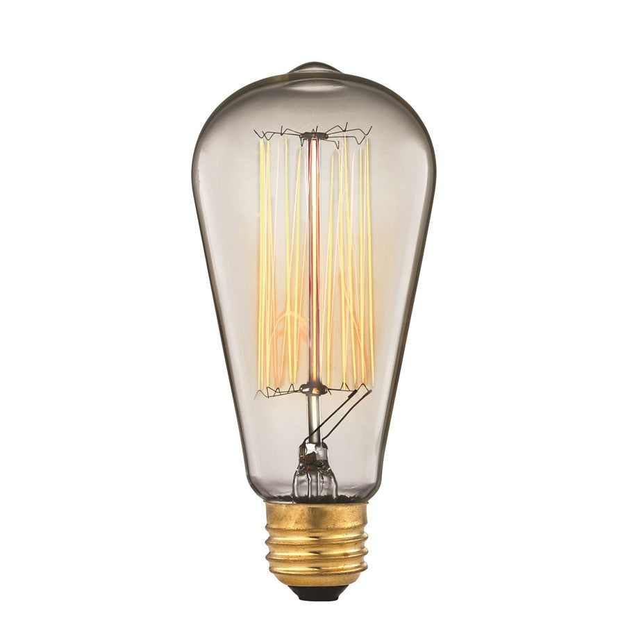 Atlas Lighting Medium Bulb, Shape ST58 Base E26, Clear/Clear