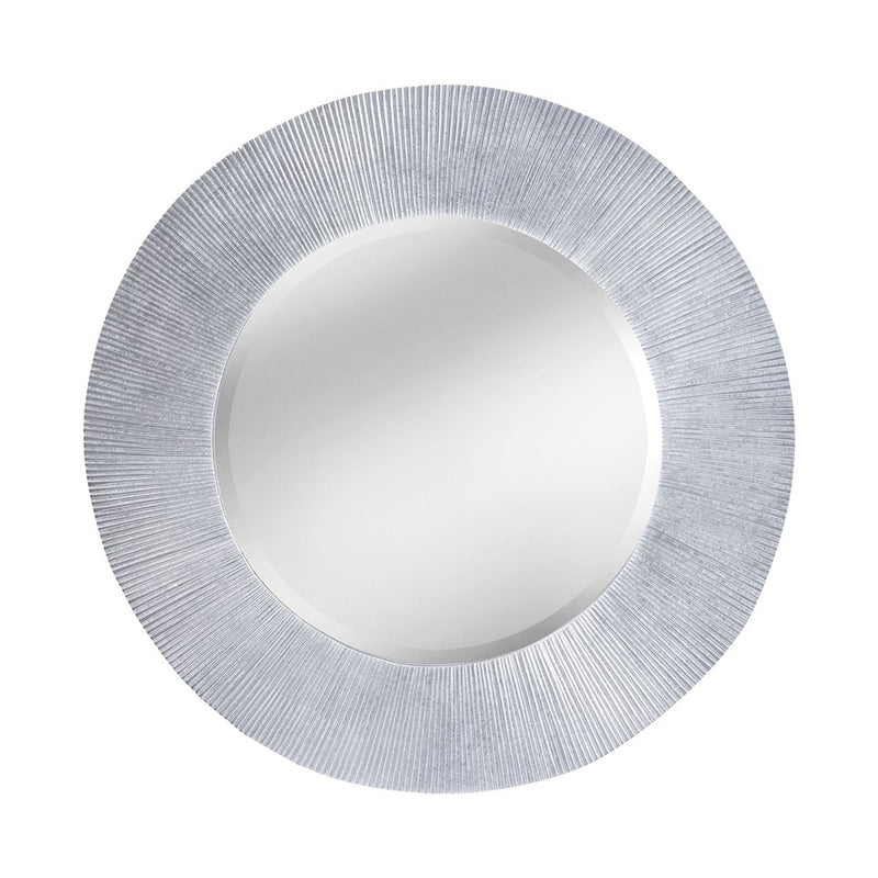 Atlas Lighting Attra 31in Round Wall Mirror | Modern Silver Metal Frame | Entryway & Bathroom Accent | 31 x 31 x 1 in | Model MI11010-01