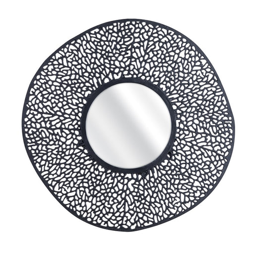 Atlas Lighting Azoni Wall Mirror, Matte Black