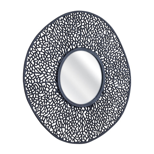 Atlas Lighting Azoni Wall Mirror, Matte Black