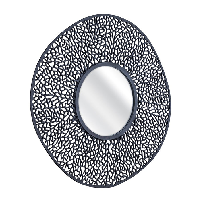 Atlas Lighting Azoni Wall Mirror, Matte Black