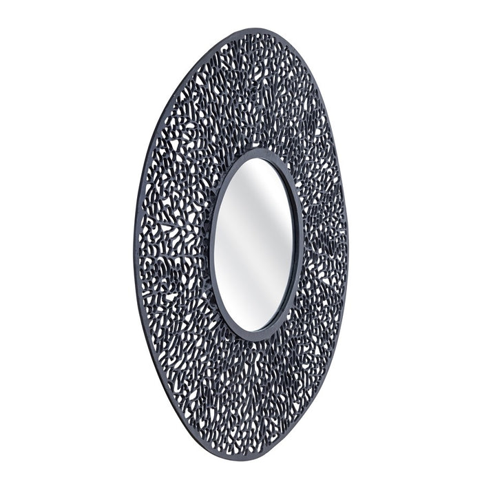 Atlas Lighting Azoni Wall Mirror, Matte Black