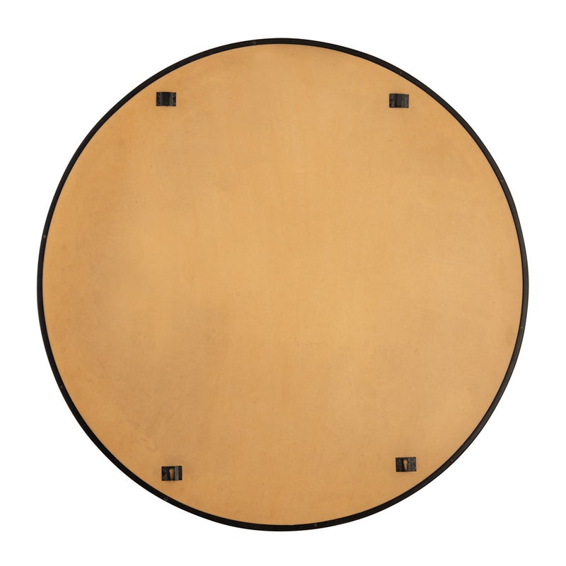 Atlas Lighting Beni 36in Round Wall Mirror | Black Metal Frame | Entryway & Powder Room Accent | 36 x 36 x 1 in | Model MI11013-02
