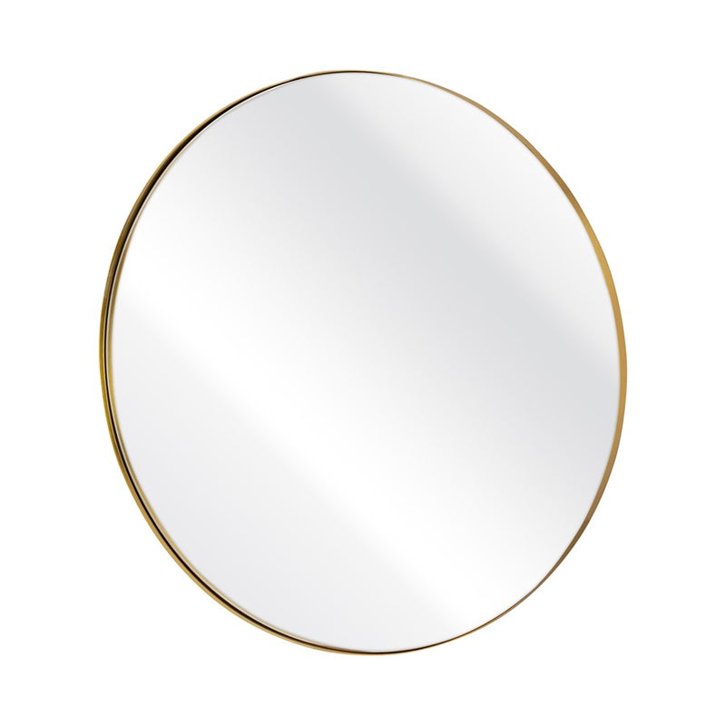 Atlas Lighting Beni 36in Round Wall Mirror | Brass Metal Frame | Entryway & Powder Room Accent | 36 x 36 x 1 in | Model MI11013-04