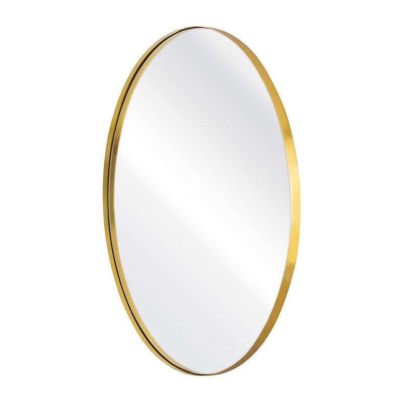 Atlas Lighting Beni 36in Round Wall Mirror | Brass Metal Frame | Entryway & Powder Room Accent | 36 x 36 x 1 in | Model MI11013-04