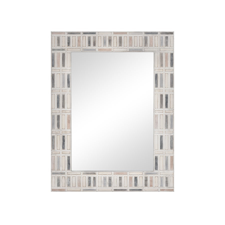 Atlas Lighting Derse Wall Mirror, Ivory