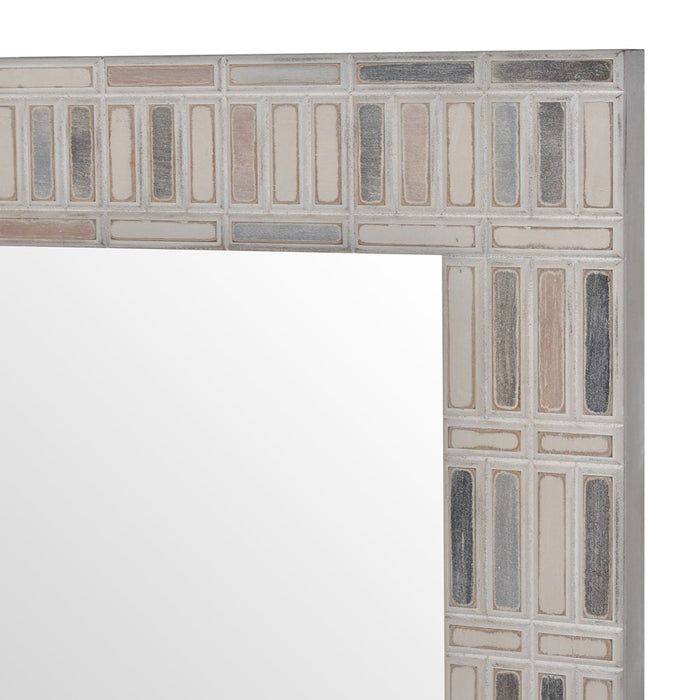 Atlas Lighting Derse Wall Mirror, Ivory
