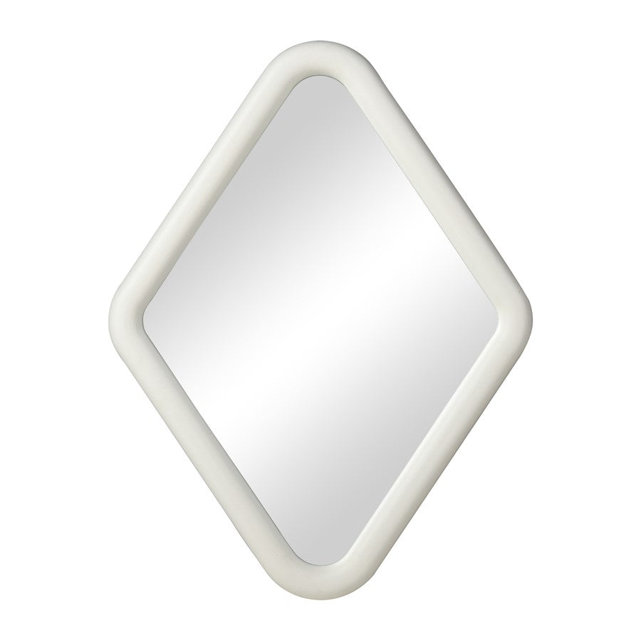 Atlas Lighting Diamond Wall Mirror, Whitewash