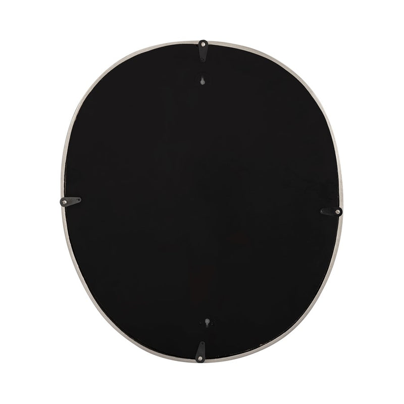 Atlas Lighting Flex 20in Round Wall Mirror | Modern Polished Nickel Metal Frame | Entryway & Bathroom Accent | 20 x 1 x 18 in | Model MI11039-01