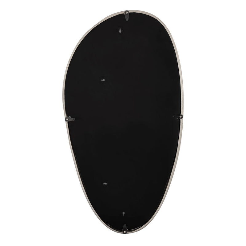 Atlas Lighting Flex 16in Round Wall Mirror | Modern Polished Nickel Metal Frame | Entryway & Bathroom Accent | 16 x 1 x 30 in | Model MI11039-03