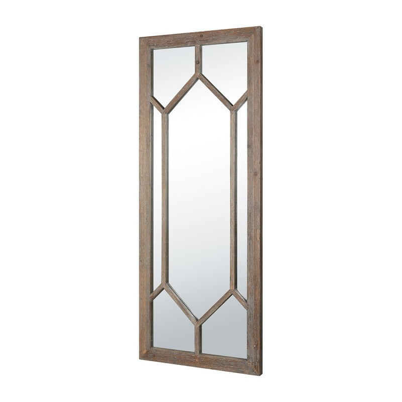 Atlas Hargen 28in W x 71in H Wall Mirror | Natural Wood Lattice | Living Room & Hallway | 28 x 2 x 71 in | Model MI11043-01