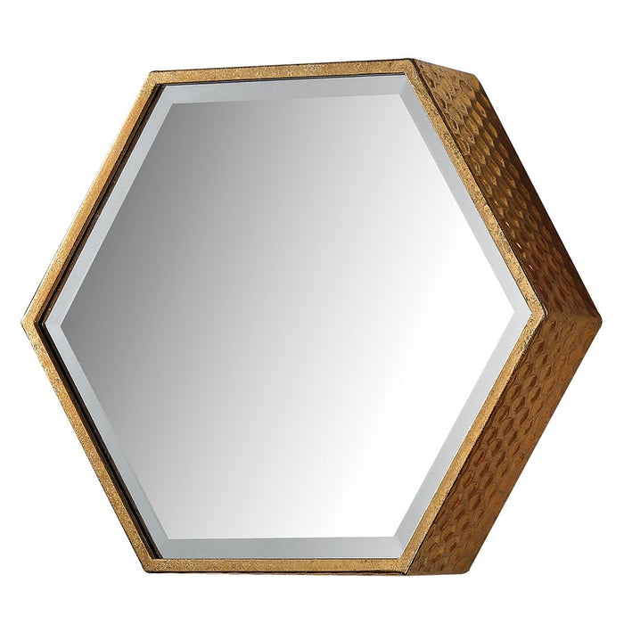 Atlas Lighting Hexagonal Wall Mirror, Set of 5, Gold