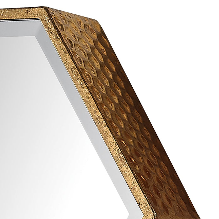 Atlas Lighting Hexagonal Wall Mirror, Set of 5, Gold