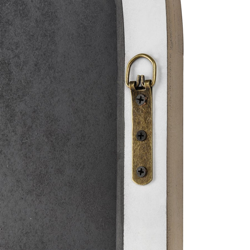 Atlas Lighting Irya 26in Vertical Wall Mirror | Traditional Weathered Brown Wood Composite | Entryway & Hallway Accent | Model MI11047-01