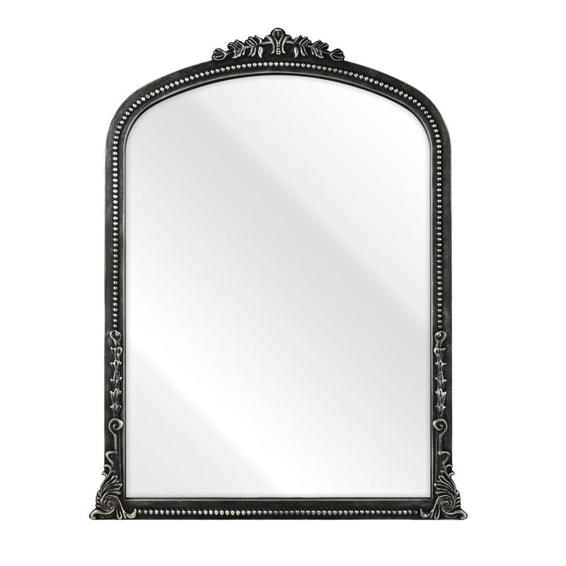 Atlas Lighting Lise 27in Arched Wall Mirror | Aged Black Wood Composite Frame | Entryway & Bedroom Accent | 27 x 1.25 x 35.5 in | Model MI11058-01