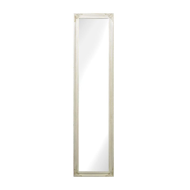Atlas Lighting Masalia 63in Floor Mirror | Antique White Wood Frame | Bedroom & Dressing Room Accent | 15 x 1 x 63 in | Model MI11064-01