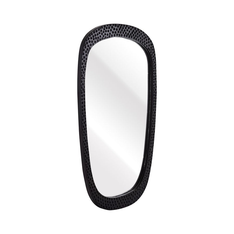 Atlas Lighting Morris 20in Wall Mirror | Transitional Black Wood Frame | Entryway & Bathroom Accent | Model MI11067-01