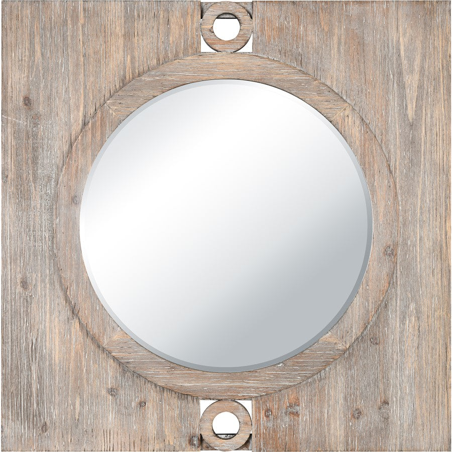 Atlas Lighting Nollen Wall Mirror, Weathered Brown
