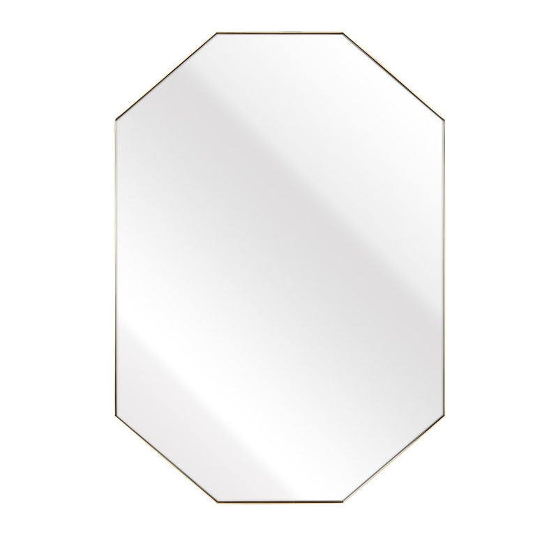 Atlas Lighting Teddy 22.25in Wall Mirror | Modern Brass Metal Frame | Entryway & Bedroom Accent | 22.25 x 1 x 31.75 in | Model MI11081-01