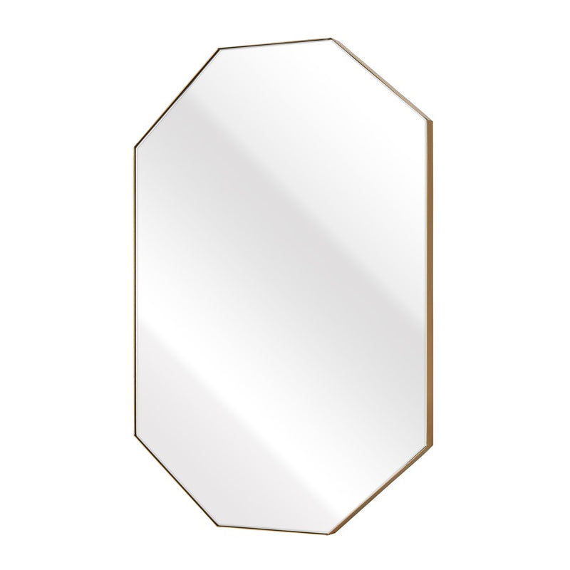 Atlas Lighting Teddy 22.25in Wall Mirror | Modern Brass Metal Frame | Entryway & Bedroom Accent | 22.25 x 1 x 31.75 in | Model MI11081-01