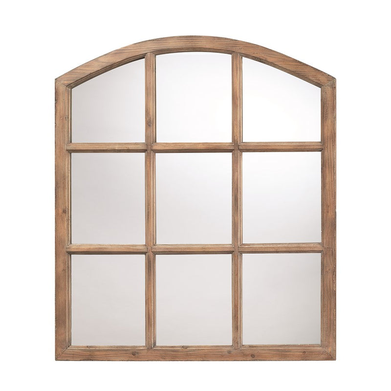Atlas Lighting Union 33in Natural Transitional Wall Mirror | Wood Frame | Living Room & Entryway Accent | Model MI11083-01