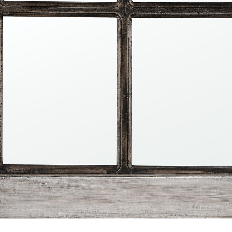 Atlas Lighting Upland 25in Whitewash Transitional Wall Mirror | Wood & Metal Frame | Entryway & Bedroom Accent | 25 x 1 x 50 in | Model MI11084-01