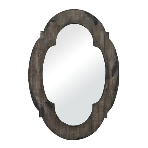Atlas Lighting Wood Framed Wall Mirror, Aged Gray