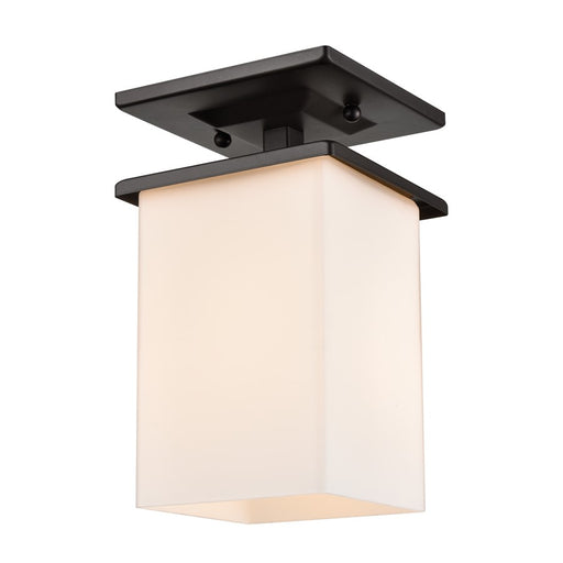 Atlas Lighting Broad Street 5.5''W 1Lt Outdoor Flush, Bronze/White - OL11004-BZ
